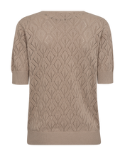 Load image into Gallery viewer, FREEQUENT PULLOVER DODO WAFFLE PATTERN V-NECK simply taupe
