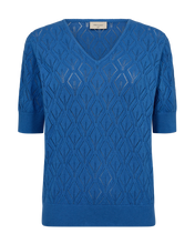 Load image into Gallery viewer, FREEQUENT PULLOVER DODO WAFFLE PATTERN V-NECK nebulas blue
