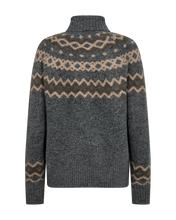 Afbeelding in Gallery-weergave laden, FREEQUENT PULLOVER MERLA dark grey melange w. desert

