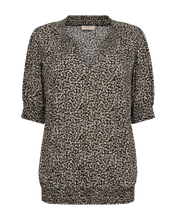 Afbeelding in Gallery-weergave laden, FREEQUENT BLOUSE ADNEY simply taupe w. black
