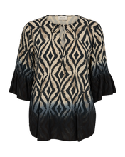 Afbeelding in Gallery-weergave laden, FREEQUENT BLOUSE TAMY black w. moonbeam
