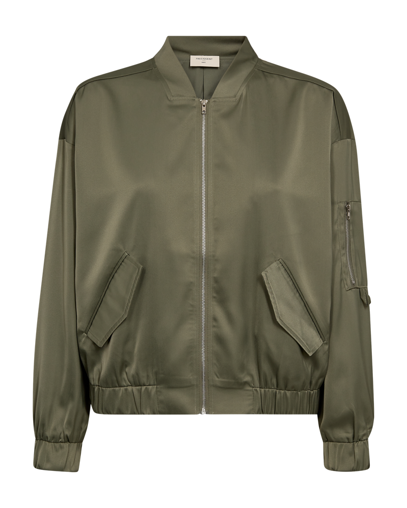 FREEQUENT BOMBER FLEN JACKET deep lichen green