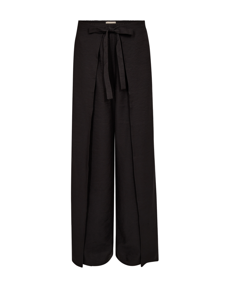 FREEQUENT BROEK HAMAM WITH OVERLAP AND HIGH SLIT black