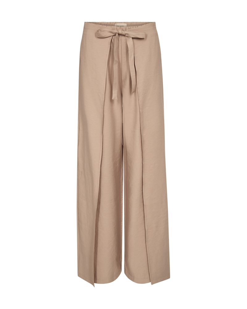 FREEQUENT BROEK HAMAM WITH OVERLAP AND HIGH SLIT simply taupe