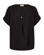 Load image into Gallery viewer, FREEQUENT BLOUSE HAMAM WITH BUTTON DETAILS black
