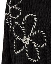 Afbeelding in Gallery-weergave laden, FREEQUENT PULLOVER COX WOOL EMBR. black w. moonbeam
