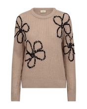 Load image into Gallery viewer, FREEQUENT PULLOVER COX WOOL EMBR. simply taupe w. black
