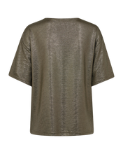 Afbeelding in Gallery-weergave laden, FREEQUENT SHIRT SATINA METALLIC TEE deep lichen green
