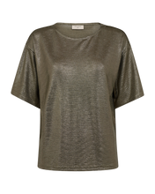 Afbeelding in Gallery-weergave laden, FREEQUENT SHIRT SATINA METALLIC TEE deep lichen green
