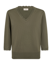 Afbeelding in Gallery-weergave laden, FREEQUENT PULLOVER KATIE KNITTED deep lichen green
