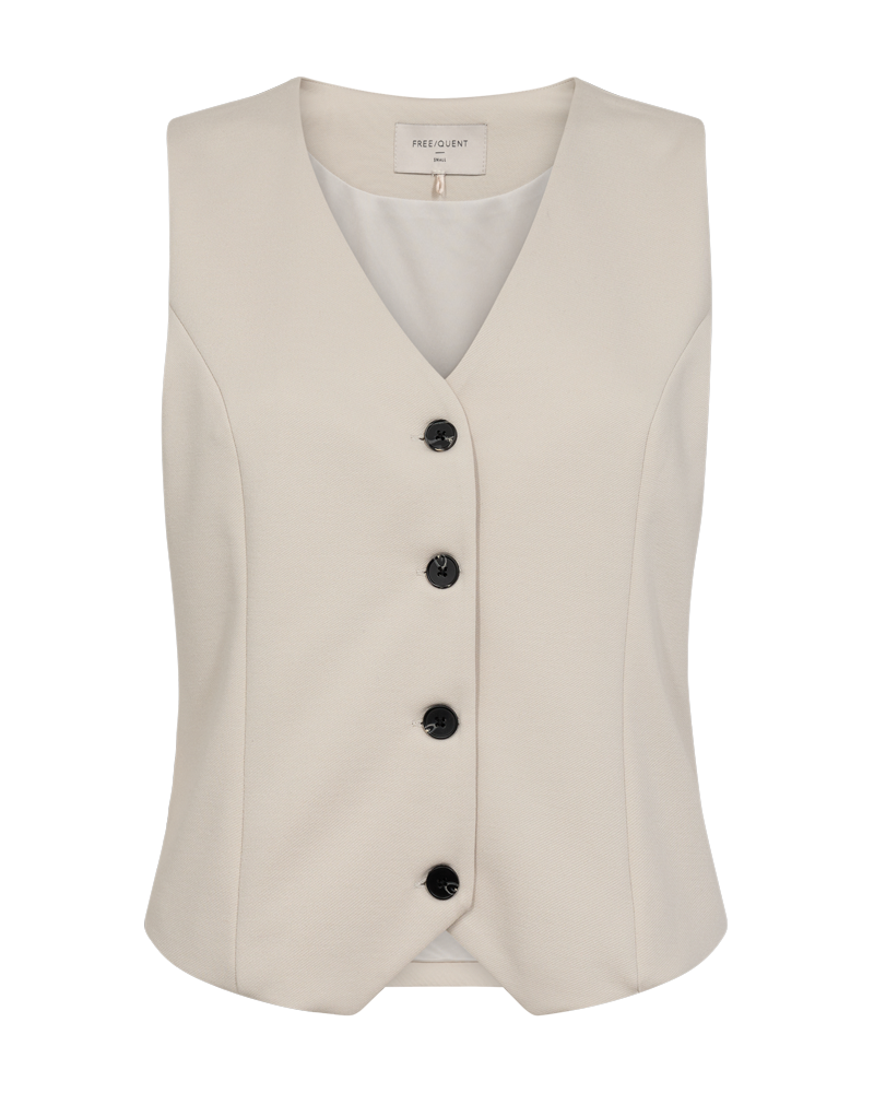 FREEQUENT GILET NANNI FITTED WAISTCOAT moonbeam