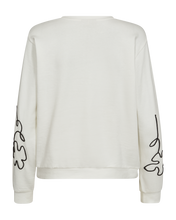 Load image into Gallery viewer, FREEQUENT SWEATSHIRT NALE WITH EMBROIDERY star off white w. black
