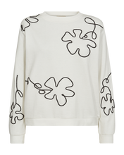 Load image into Gallery viewer, FREEQUENT SWEATSHIRT NALE WITH EMBROIDERY star off white w. black
