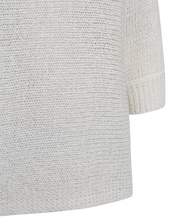 Load image into Gallery viewer, FREEQUENT PULLOVER TAPPER YARN 3/4 SLEEVE brilliant white
