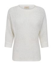Load image into Gallery viewer, FREEQUENT PULLOVER TAPPER YARN 3/4 SLEEVE brilliant white
