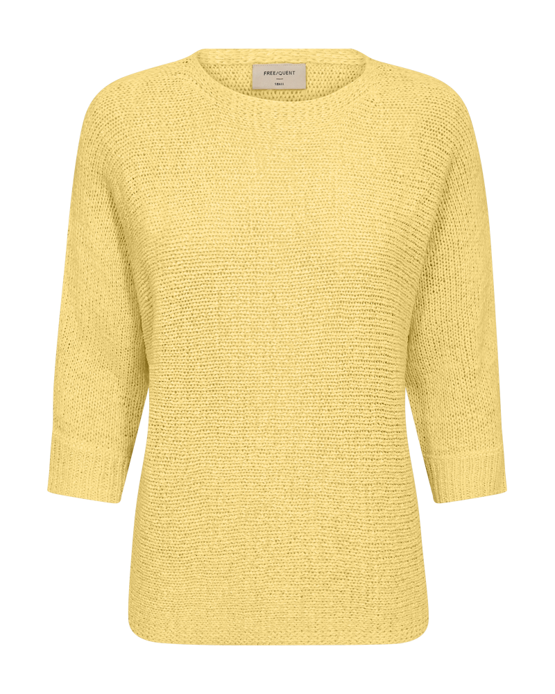FREEQUENT PULLOVER TAPPER YARN 3/4 SLEEVE popcorn