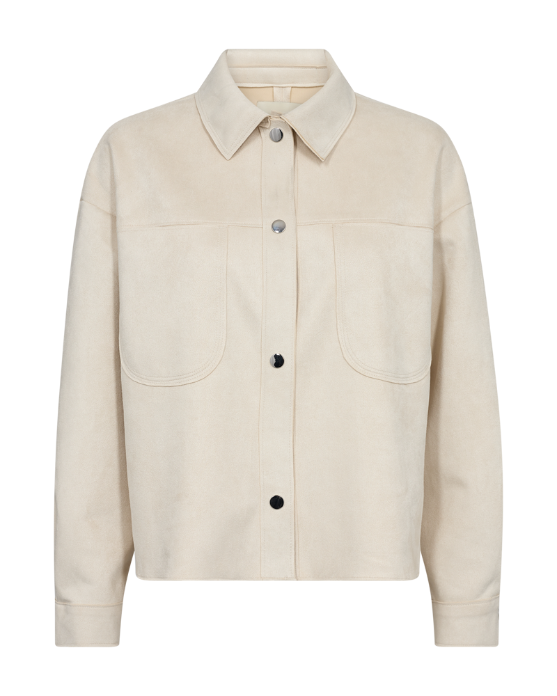 FREEQUENT JACKET DULANE FAUX SUEDE SHIRTJACKET moonbeam