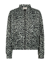 Afbeelding in Gallery-weergave laden, FREEQUENT JACKET FLEN PRINTED BOMBER  deep lichen green w. black
