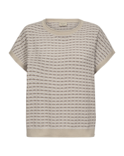 Afbeelding in Gallery-weergave laden, FREEQUENT PULLOVER DODO BAT SLEEVE JACQUARD PATTERN moonbeam w. simply taupe
