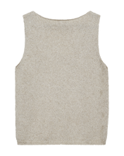 Afbeelding in Gallery-weergave laden, FREEQUENT TOP GRSCALIVA KNTTED LINEN MIX moonbeam w. simply taupe
