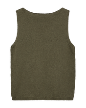Afbeelding in Gallery-weergave laden, FREEQUENT TOP GRSCALIVA KNITTED LINEN MIX deep lichen green
