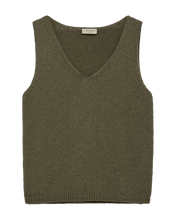 Afbeelding in Gallery-weergave laden, FREEQUENT TOP GRSCALIVA KNITTED LINEN MIX deep lichen green
