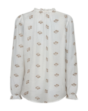 Afbeelding in Gallery-weergave laden, FREEQUENT BLOUSE WENDY WITH EMBROIDERY star off white w. simply taupe
