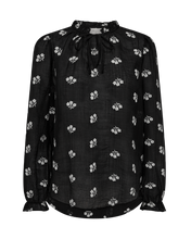 Afbeelding in Gallery-weergave laden, FREEQUENT BLOUSE WENDY WITH EMBROIDERY black w. moonbeam
