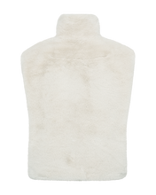 Load image into Gallery viewer, FREEQUENT WAISTCOAT FONY FAUX FUR VEST W. ZIPPER moonbeam
