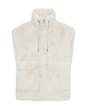 Load image into Gallery viewer, FREEQUENT WAISTCOAT FONY FAUX FUR VEST W. ZIPPER moonbeam
