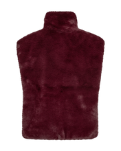 Load image into Gallery viewer, FREEQUENT WAISTCOAT FONY FAUX FUR VEST W. ZIPPER port royale
