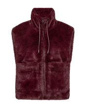 Load image into Gallery viewer, FREEQUENT WAISTCOAT FONY FAUX FUR VEST W. ZIPPER port royale
