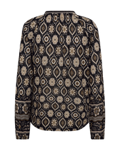 Afbeelding in Gallery-weergave laden, FREEQUENT BLOUSE NOMES STRUCTURED PRINT black w. moonbeam
