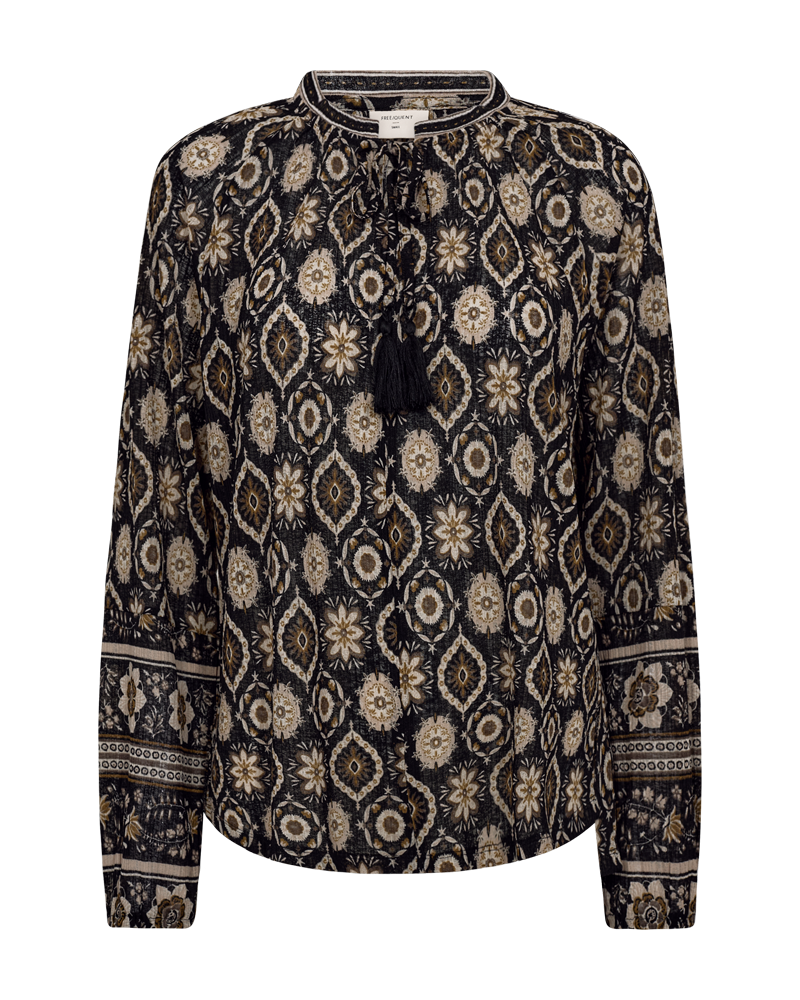 FREEQUENT BLOUSE NOMES STRUCTURED PRINT black w. moonbeam