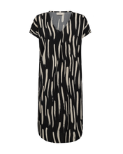 Load image into Gallery viewer, FREEQUENT DRESS FLOI PRINTED black w. moonbeam
