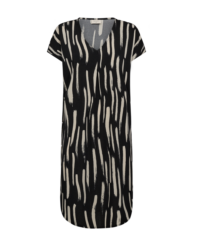 FREEQUENT DRESS FLOI PRINTED black w. moonbeam