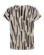 Load image into Gallery viewer, FREEQUENT SHIRT FLOI PRINTED moonbeam w. black
