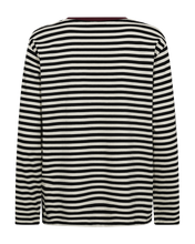 Load image into Gallery viewer, FREEQUENT SHIRT JEMMA LONG SLEEVES DECO DETAIL black w. moonbeam
