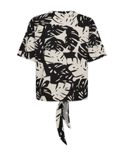 Afbeelding in Gallery-weergave laden, FREEQUENT BLOUSE LAVISCO TIE DETAIL PRINT moonbeam w. black
