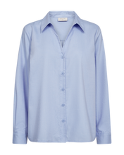 Afbeelding in Gallery-weergave laden, FREEQUENT BLOUSE FLYNN V-NECK chambray blue
