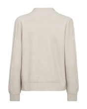 Load image into Gallery viewer, FREEQUENT PULLOVER STOKKE EMBROIDED DETAIL moonbeam w. black
