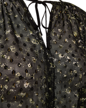 Afbeelding in Gallery-weergave laden, FREEQUENT BLOUSE SANDA PRINTED DOBBY FABRIC black w. kombu green
