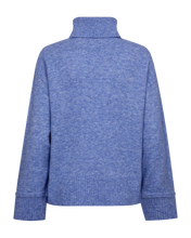 Load image into Gallery viewer, FREEQUENT PULLOVER MULLE ROLLNECK BUTTON DETAIL wedgewood melange
