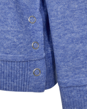 Load image into Gallery viewer, FREEQUENT PULLOVER MULLE ROLLNECK BUTTON DETAIL wedgewood melange
