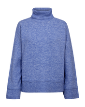 Load image into Gallery viewer, FREEQUENT PULLOVER MULLE ROLLNECK BUTTON DETAIL wedgewood melange
