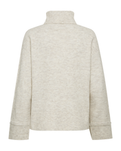 Afbeelding in Gallery-weergave laden, FREEQUENT PULLOVER MULLE ROLLNECK BUTTON DETAIL moonbeam melange
