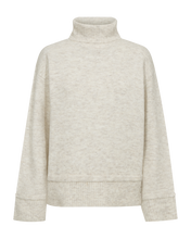 Afbeelding in Gallery-weergave laden, FREEQUENT PULLOVER MULLE ROLLNECK BUTTON DETAIL moonbeam melange
