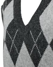 Afbeelding in Gallery-weergave laden, FREEQUENT SPENCER SARGYLE JACQUARD PATTERN dark grey mel w. light grey mel
