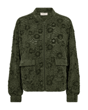 Load image into Gallery viewer, FREEQUENT JACKET GRY VELVET LACE kombu green
