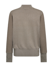 Load image into Gallery viewer, FREEQUENT PULLOVER BISOLO METALLIC KNIT desert taupe melange w. silver
